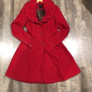 Red Wool Coat, size XS
